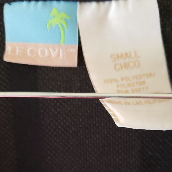 Le Cove Black with White Piping Short Sleeveless Dress - Picture 5 of 5